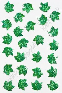 Пайетки "Лист кленовый" 23*23 мм*50 гр (SF-3062), зеленый №А95