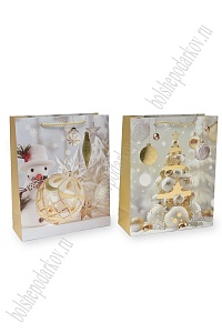 Пакет &quot;Новогодний&quot; 26*32*10 см (12 шт) SF-7569, микс №31