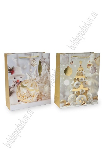 Пакет &amp;quot;Новогодний&amp;quot; 26*32*10 см (12 шт) SF-7569, микс №31