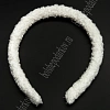 Ободки для волос меховые 1,2 см (10 шт) SF-7630, белый №2