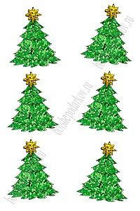 Лазерная вырубка из кожзама &quot;Ёлочка со звездочкой&quot; 4,2*3,6 см (10 шт) несклеенная