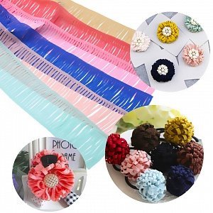 Лента шифоновая 5 см*1,4 м (5 шт) SF-5850, травяной №39