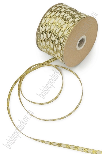 Лента декоративная 0,6 см*150 ярд (6-15-737)