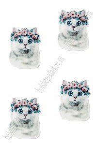 Кабошон-вырубка &quot;Кошечка&quot; 2,6*3,2 см (10 шт) SF-5915, №2