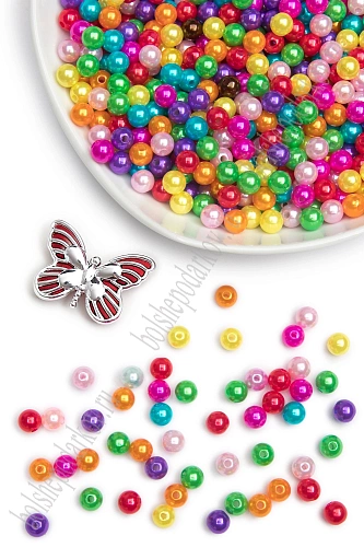 Бусинки 8 мм*400 гр (SF-1449) ассорти