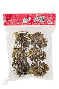 Новогодние украшения 5,5 см "Шишки" (6 шт) SF-3513, №1