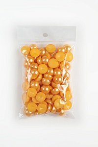 Бусинки половинки под жемчуг 12 мм 50 гр (SF-1446) оранжевый Бусинки половинки под жемчуг 12 мм 50 гр (SF-1446) оранжевый