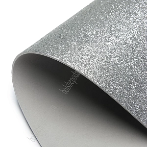 Фоамиран глиттерный 2 мм, 40*60 см Premium (10 листов) SF-3010, серебро №2024