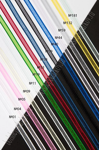 Лента органза с атласными краями 0,7 см*25 ярд (SF-8087) зеленый №19