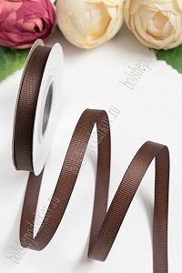 Лента репсовая 1 см*20 ярд &quot;1 сорт&quot; (SF-1346) шоколадный №136