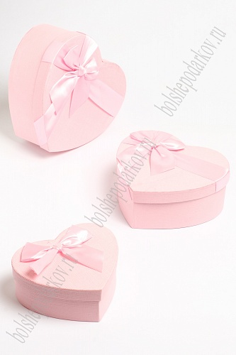 Коробки сердечко 3 в 1, 22*20*9 см (SF-7153) розовый