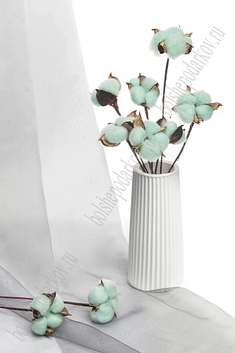 Веточки 30 см; 10 шт &amp;quot;Хлопок&amp;quot; (SF-1910), аквамарин