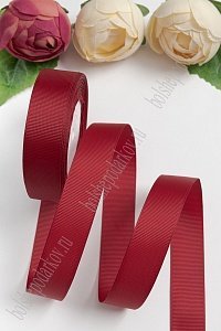 Лента репсовая 2,5 см*20 ярд (SF-3451) бордовый №37