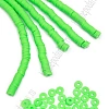 Бусины плоские 6 мм на леске 40 см (5 шт) SF-7285, салатовый