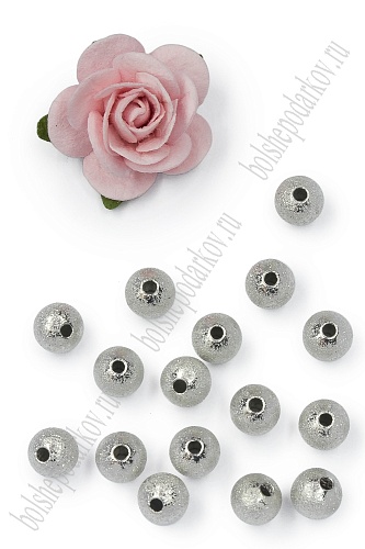 Бусины 6 мм (20 шт) SF-7702, серебро