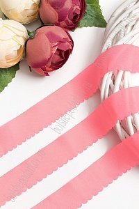 Лента шифоновая 3 см*1,4 м (5 шт) SF-5848, ярко-розовый №В