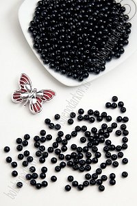 Бусинки пластиковые 6 мм*50 гр (SF-2507) черный №22
