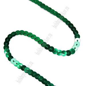 Пайетки 6 мм на нитке (SF-5755) зеленый №4