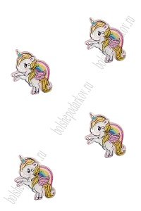 Кабошон-вырубка &quot;Единорожек с блестками&quot; 19*26 мм (10 шт) SF-3013/4467, №9
