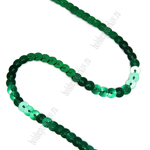 Пайетки 6 мм на нитке (SF-5755) зеленый №4