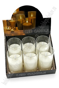 Набор свечей светодиодных на батарейках 11,5*6,5 см (6 шт) SF-7552, №8