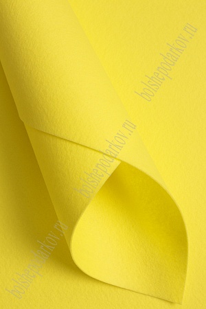 Фетр жесткий 1,2 мм, Корея Solitone 40*55 см (5 шт) желтый №819
