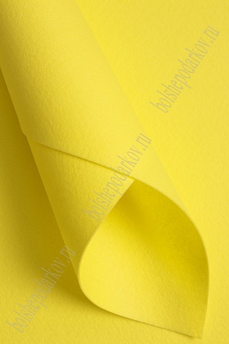 Фетр жесткий 1,2 мм, Корея Solitone 40*55 см (5 шт) желтый №819
