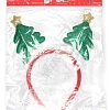 Новогодний ободок 23 см &amp;quot;Ёлочка&amp;quot; (SF-1708) красный/зеленый