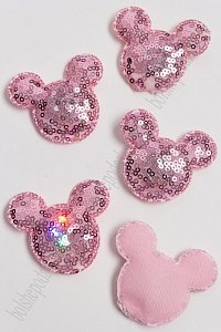 Патч с пайетками &quot;Мультик&quot; 6*5,3 см (5 шт) SF-3165, розовый УЦЕНКА