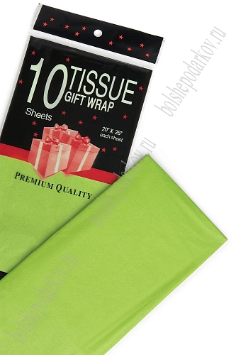 Бумага тишью 50*66 см (10 листов) SF-914, салатовый №382