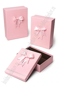 Коробки прямоугольные с бантом 3 в 1, 29*21*9,5 см, (SF-8227), розовый №6