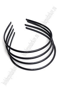 Ободки для волос 0,5 см пластиковые (20 шт) SF-451, черный