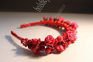 Головки цветов "Роза малая" 30 мм (100 шт) SF-2095, бордовый