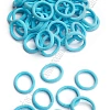Резинки бесшовные для волос 3 см (100 шт) SF-5754, голубой №26