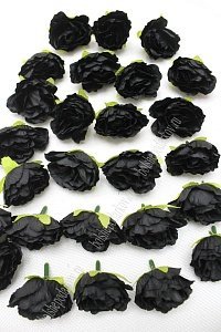 Головки цветов "Роза чайная" 3 см (50 шт) SF-047, черный №14