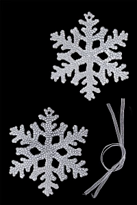 Новогодние украшения "Снежинка" 10 см (2 шт) SF-1692, №1 Новогодние украшения "Снежинка" 10 см (2 шт) SF-1692, №1
