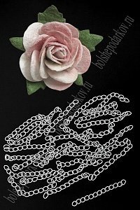 Цепочка 5 см (100 шт) SF-7454, белый №2