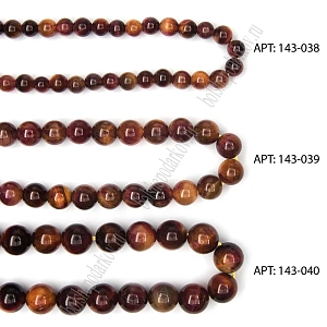 Бусины круглые на нитке 6 мм (SF-7590) тигровый глаз микс №2