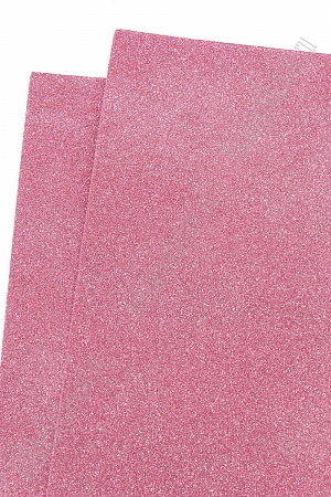 Фоамиран глиттерный 2 мм, 40*60 см Premium (10 листов) SF-3010, розовый №005