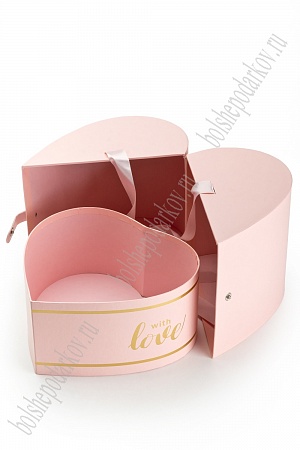 Коробка сердечко 24,7*23*17 см (SF-7430) розовый