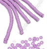 Бусины плоские 6 мм на леске 40 см (5 шт) SF-7285, сиреневый