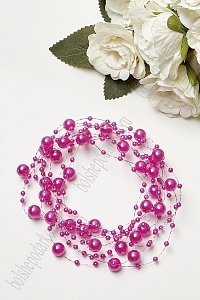 Бусинки на леске 1,3 м*10 шт (SF-3159) фукси
