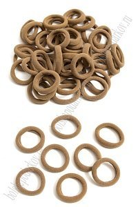 Резинки бесшовные для волос 3 см (100 шт) SF-5754, коричневый №4