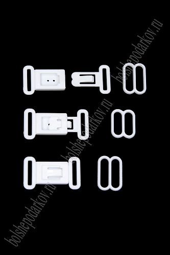 Набор фурнитуры для галстука-бабочки (20+10+10 шт) SF-8110, белый