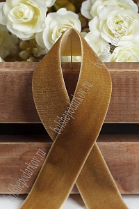 Лента бархатная 2,5 см*20 ярд (SF-2322) коричневый №104