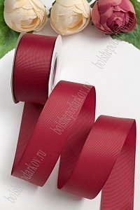 Лента репсовая 4 см*20 ярд &quot;1 сорт&quot; (SF-1349) бордовый №37