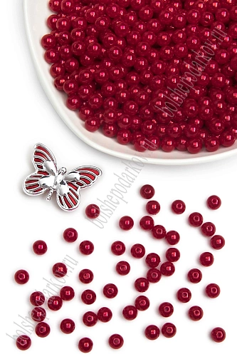 Бусинки 8 мм*400 гр (SF-1449) красный №122
