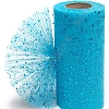 Фатин с пайетками 15 см*25 ярд (SF-605) голубой №27