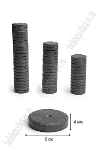 Магнит круглый 2 см*4 мм (50 шт) SF-1049