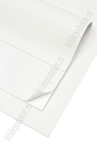 Фоамиран глиттерный самоклеющ. А4 (10 листов) SF-1957, белый №031В